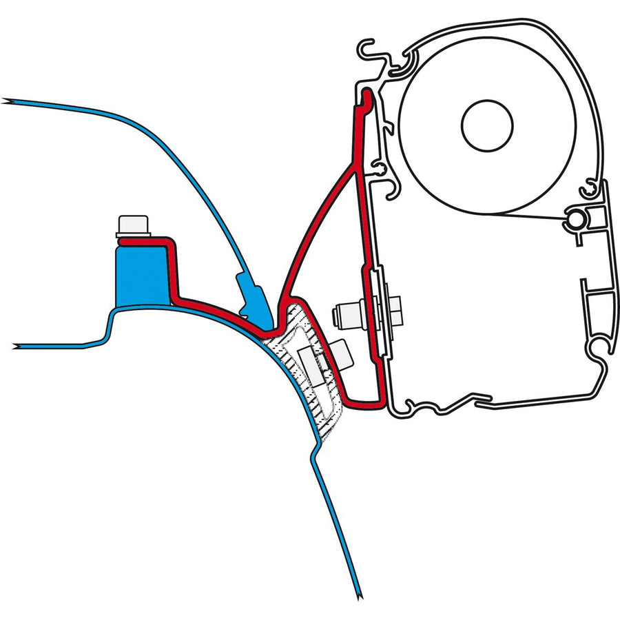 Markise F45s VW T5/T6 Multivan, titanium, 263 cm