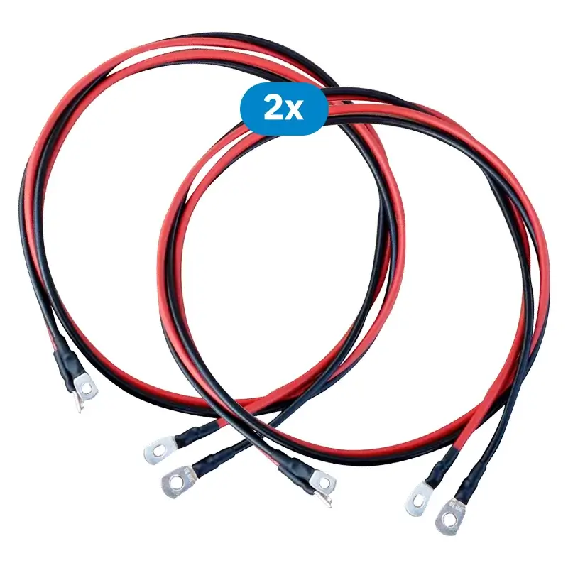 2 X ECTIVE H07V-K Batteriekabelsatz 10mm² rot/schwarz M8/M8 1 Meter