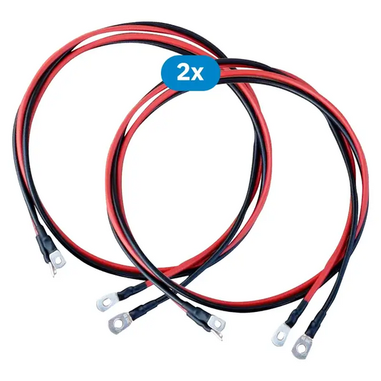 2 X ECTIVE H07V-K Batteriekabelsatz 10mm² rot/schwarz M8/M8 1 Meter