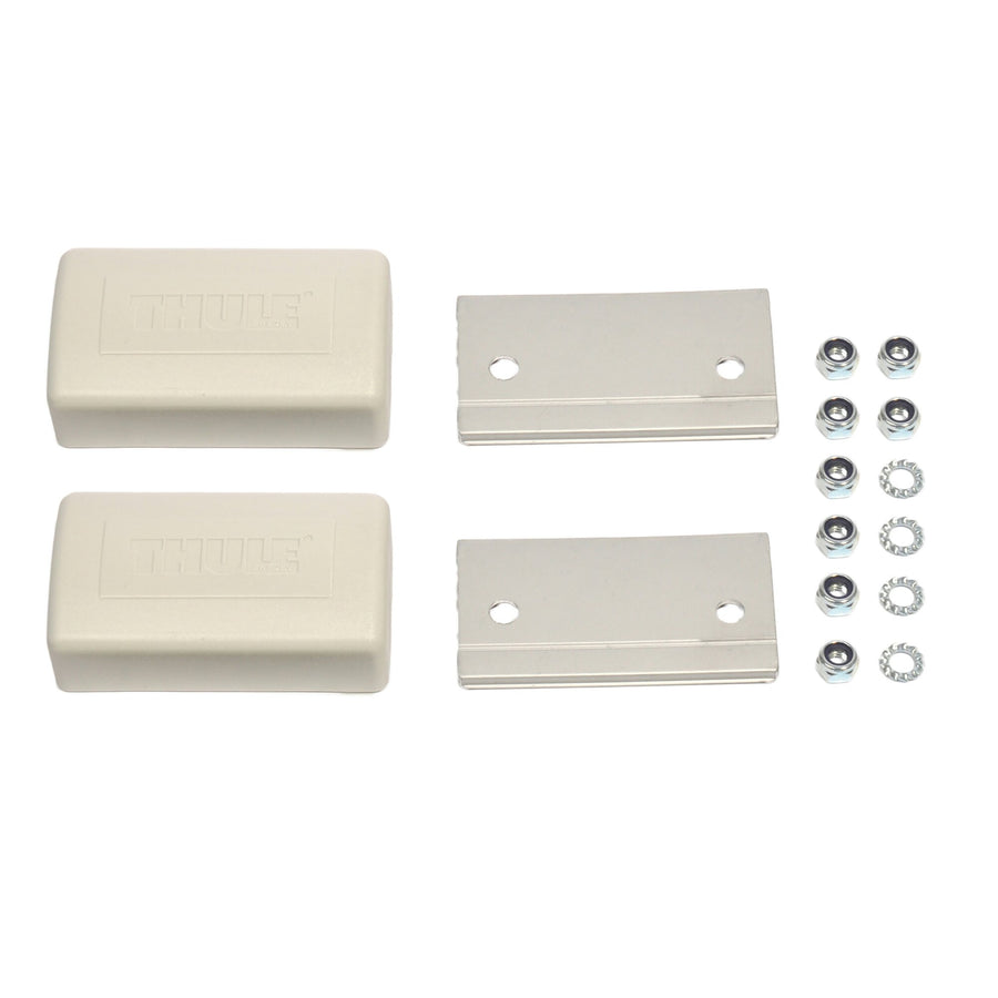 Satz Abdeckplatte und Abdeckkappe Montagesatz Thule, 8 cm, 2 Stück
