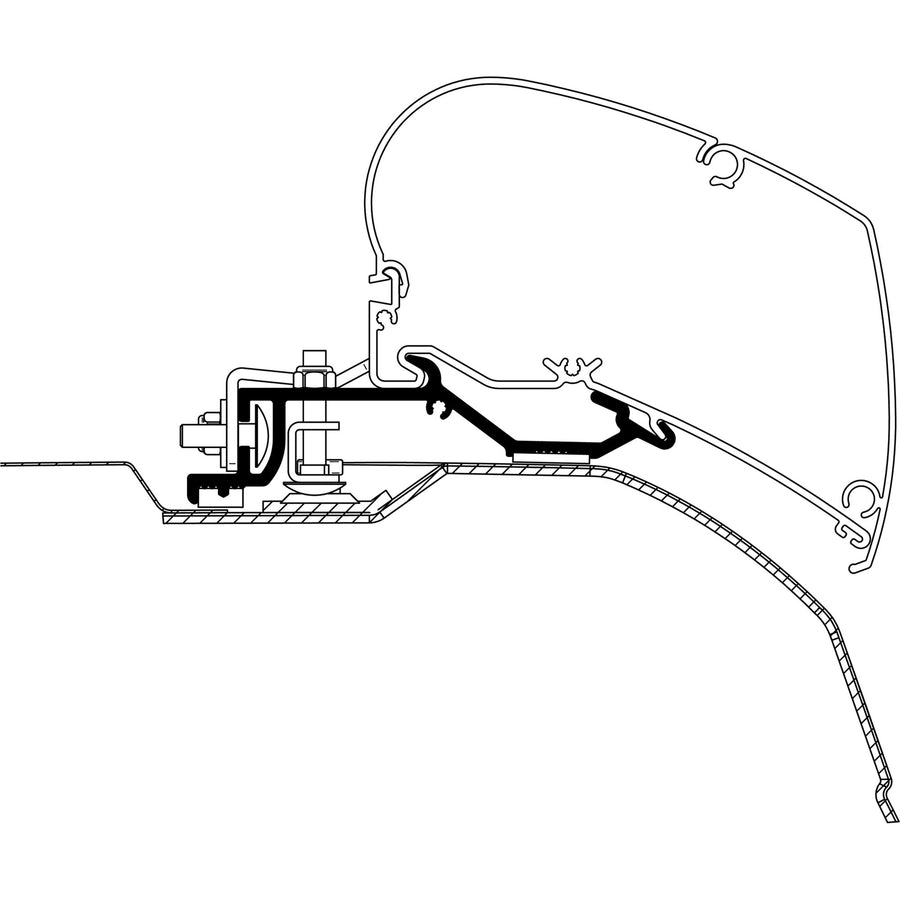 Markisen-Set Thule Omnistor 6300 für Fiat Ducato, anthrazit, eloxiert, 3,75 m