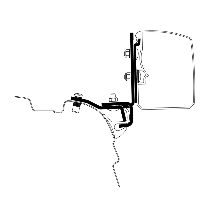 Adapter VW T5 / T6 mit Brandrup Rail für Thule 3200