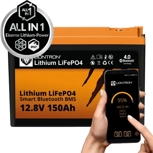 LIONTRON LiFePO4 12,8V 150Ah LX Arctic smart BMS mit Bluetooth, Marine IP67