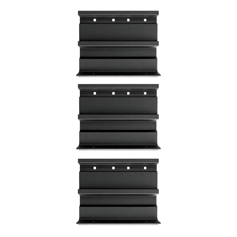 ECTIVE 3in1-Adapter für Thule & Fiamma Wandhalterungen 3 Stück für 3,5 x 2 Meter Markise Schwarz