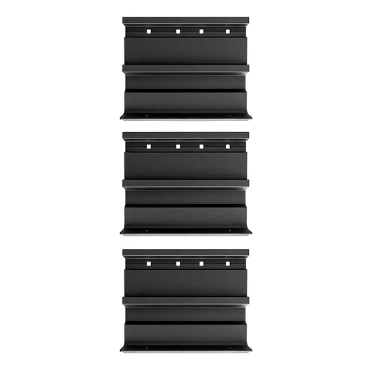 ECTIVE 3in1-Adapter für Thule & Fiamma Wandhalterungen 3 Stück für 3,5 x 2 Meter Markise Schwarz