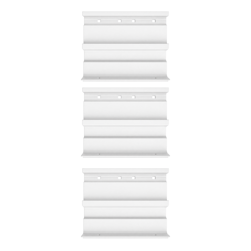 ECTIVE 3in1-Adapter für Thule & Fiamma Wandhalterungen 3 Stück für 3,5 x 2 Meter Markise Weiß