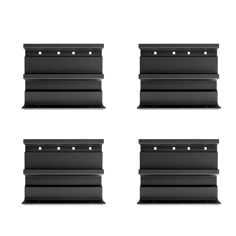 ECTIVE 3in1-Adapter für Thule & Fiamma Wandhalterungen 4 Stück für 4,0 x 2 Meter Markise Schwarz