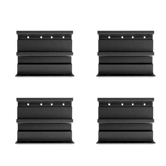 ECTIVE 3in1-Adapter für Thule & Fiamma Wandhalterungen 4 Stück für 4,0 x 2 Meter Markise Schwarz