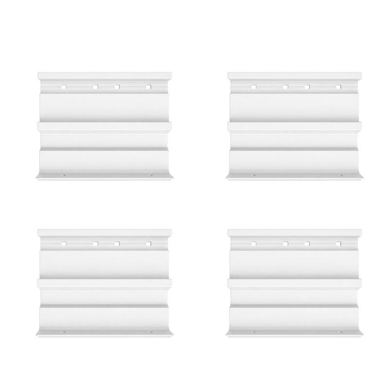 ECTIVE 3in1-Adapter für Thule & Fiamma Wandhalterungen 4 Stück für 4,0 x 2 Meter Markise Weiß