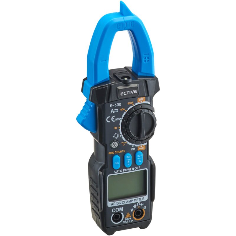 ECTIVE E-600 Digitale Camping Strommesszange mit Licht & Zubehör